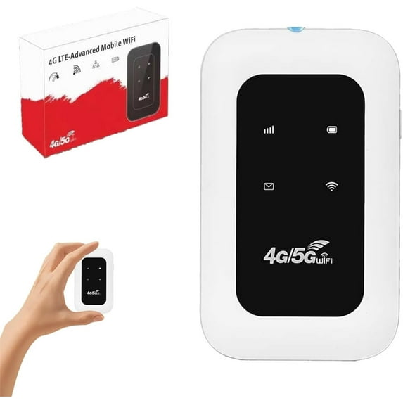 4G Wireless Router Mobile Portable WiFi Hotspot with SIM Card Slot, LTE MIFI Car Sharing Device with High Smart Router, Portable WiFi for Travel Anywhere with Multi-Channel Network