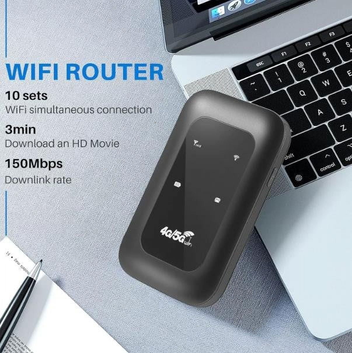 4G Wireless Router Portable WiFi Hotspot, Mobile MIFI Device with SIM Card Slot, LTE Internet Sharing, High-Speed Travel Router for Anywhere, Smart Wi-Fi for On-the-Go