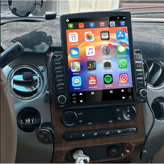 4GB+64GB 9.7 Inch Car Stereo Radio Compatible For Ford F-150 2004 2005 2006-2008 Android 15 GPS Navi Head Unit Fit for Carplay Android Auto WiFi Bluetooth RDS DSP Car Player SWC Mirror Link