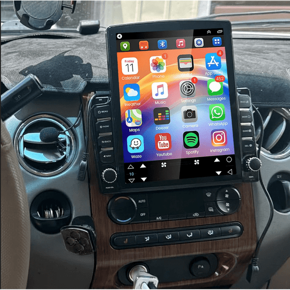 4GB+64GB 9.7 Inch Car Stereo Radio Compatible For Ford F-150 2004 2005 2006-2008 Android 15 GPS Navi Head Unit Fit for Carplay Android Auto WiFi Bluetooth RDS DSP Car Player SWC Mirror Link