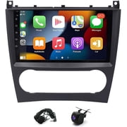 4GB+64GB Android 14 Car Stereo Radio for Mercedes C-Class W203 C230 CLK350 C280 C350 2003-2009 CLK W209, 9 inch Car Audio Receivers Double Din Car Stereo Android Touchscreen Wireless Carplay