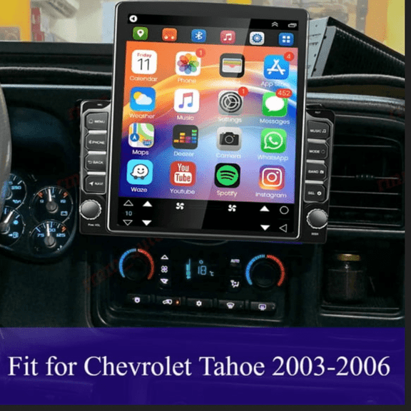 4GB+64GB Android 15 Car Stereo Fit For Chevrolet Tahoe Suburban 2003-2006 - 9.7" Touch Screen GPS Nav with Wireless CarPlay & Android Auto, WiFi Bluetooth RDS DSP, Steering Wheel Control