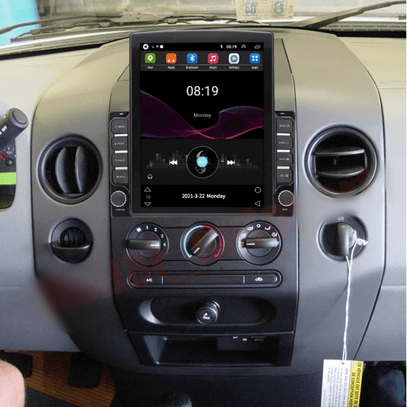 4GB+64GB Android 15 Car Stereo Fit For Ford F-150 F150 2004-2008 - 9.7" Touch Screen GPS Nav Head Unit, with Wireless CarPlay & Android Auto, WiFi Bluetooth RDS DSP, Steering Wheel Control