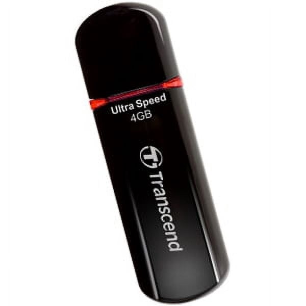 Transcend 4GB JetFlash 600 USB2.0 Flash Drive - 4 GB - USB 2.0 - Black