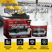 4Gal Ultra Industrial Grade Epoxy Floor Paint, Suitable for Anti Slip,Wear-Resistant, Waterproof Concrete Coatings on Garages, Basements, Warehouses, Indoor/ Outdoor Floors, Ready to Use1300 Sq. Ft