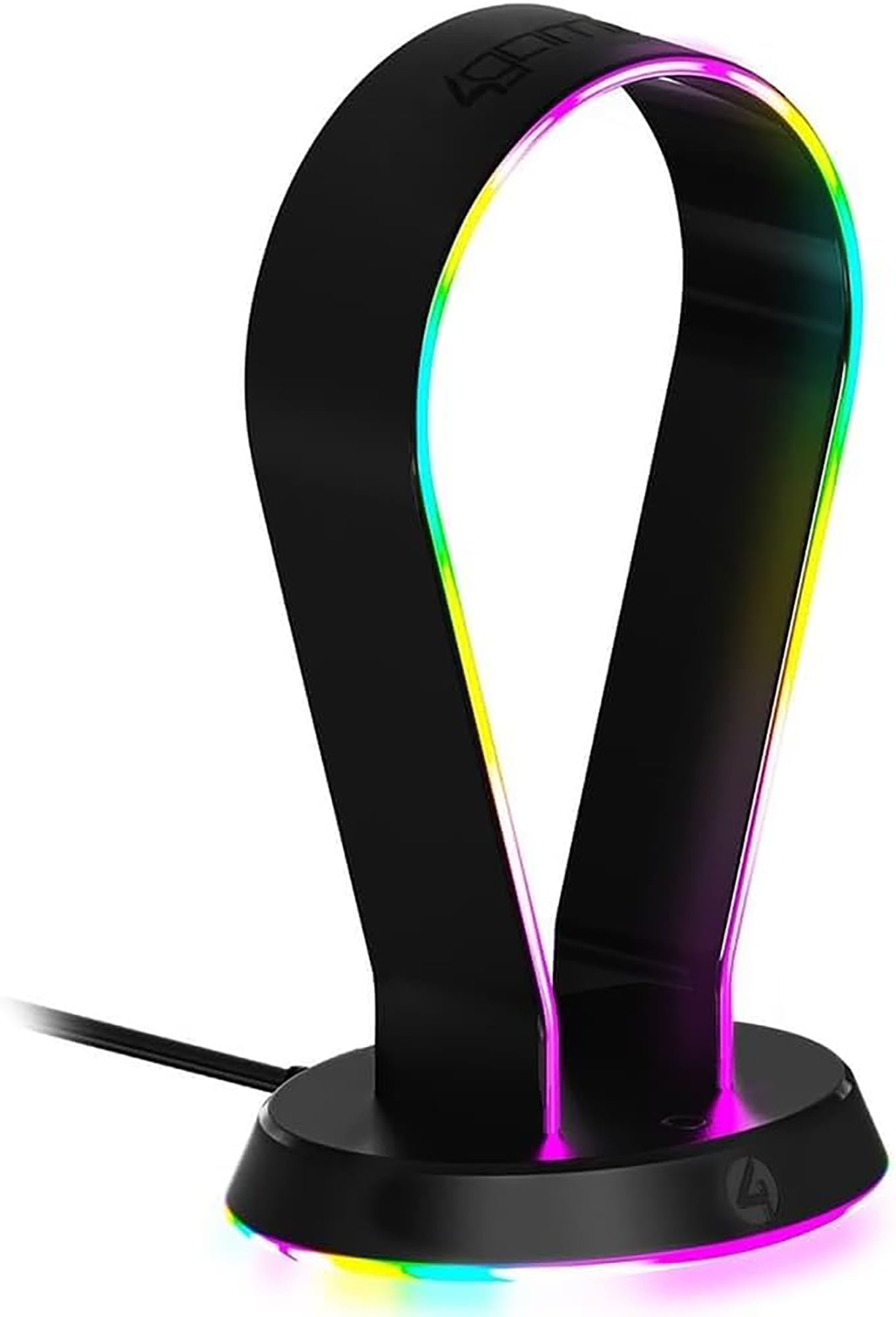 PC Accessory:  4Gamers LED Light Up Headset Stand - Black:  Compatible with PC, PS5, Xbox X|S