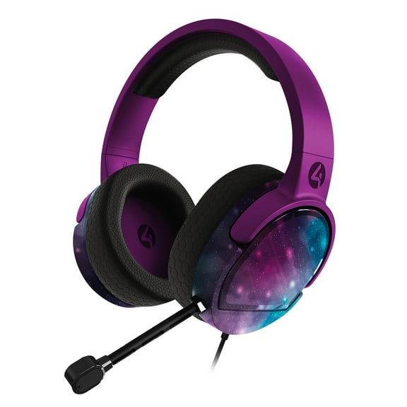 4GAMERS PANTHER Cosmic Gaming Headset PS4 PS5 XBOX Switch, Switch 2 & PC - Purple