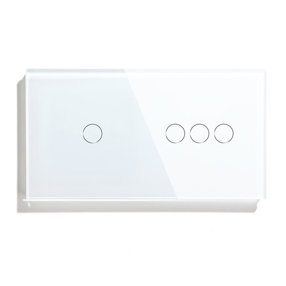 4Gang 1way Wall Touch Switches 1/3Gang Light Switches Crystal Wall Switch Waterproof LED Backlight Sensor On/Off Switches ,Easy to Installation