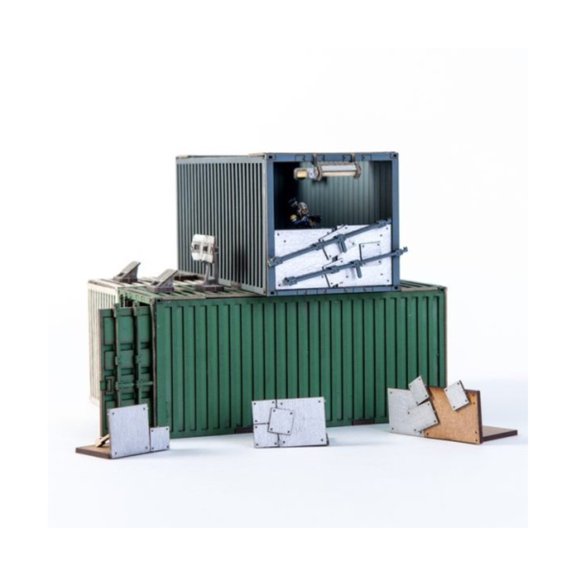 4Ground Damaged Stacked Containers A (Pre-Painted) New