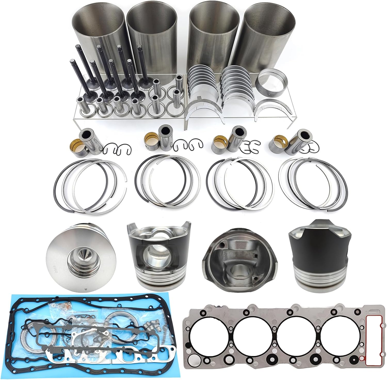 NPR Piston Ring Sets (Set Of 4) – For Isuzu NPR 4HE1 4.8L Diesel 1998-2004, OE Spec, Direct Replacement