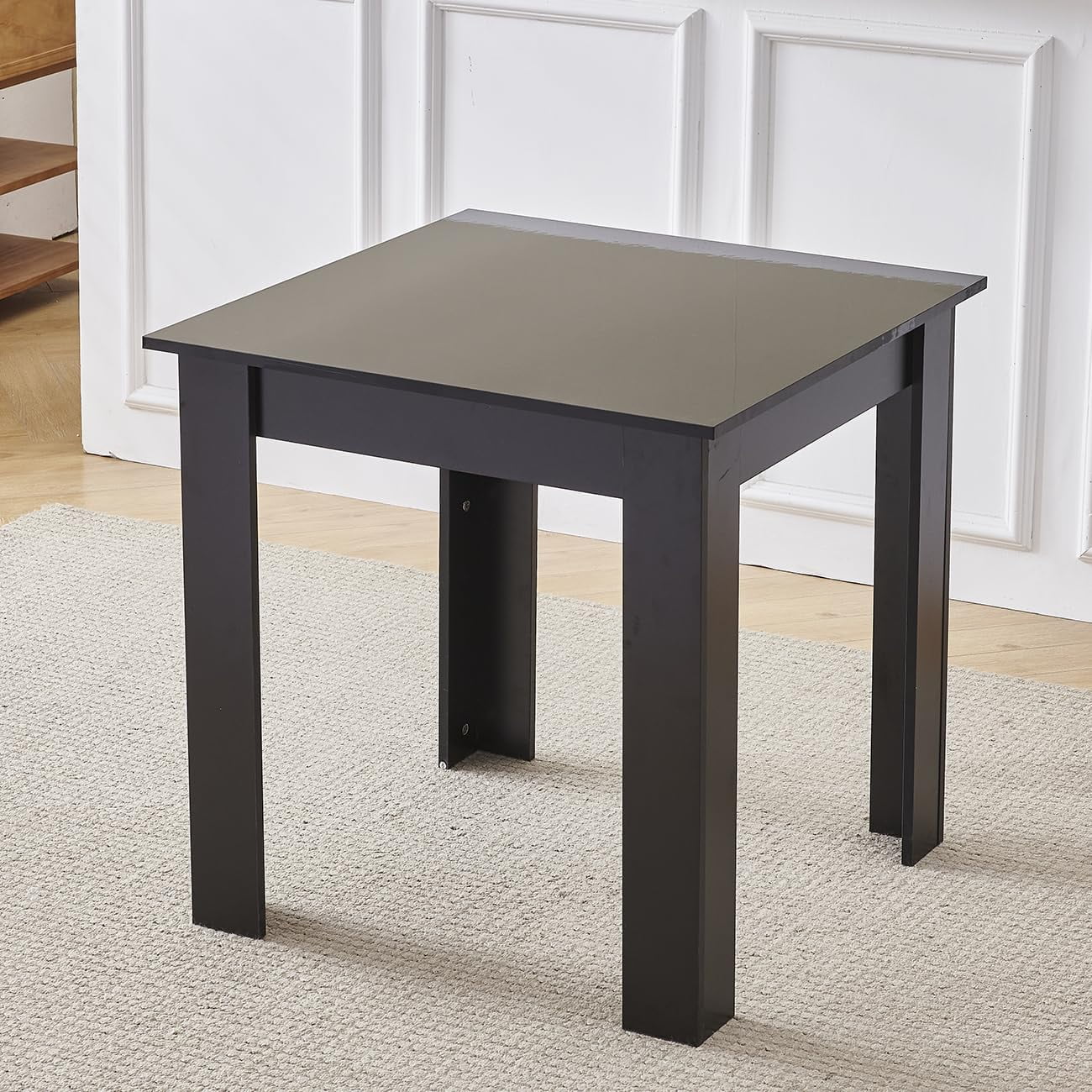 4HOMART Modern Wooden Dining Room Table High Gloss Tabletop Dining ...