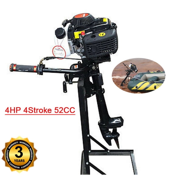 4HP 4 Stroke 52cc Outboard Motor Fishing Boat Engine w/ Air Cooling System CDI