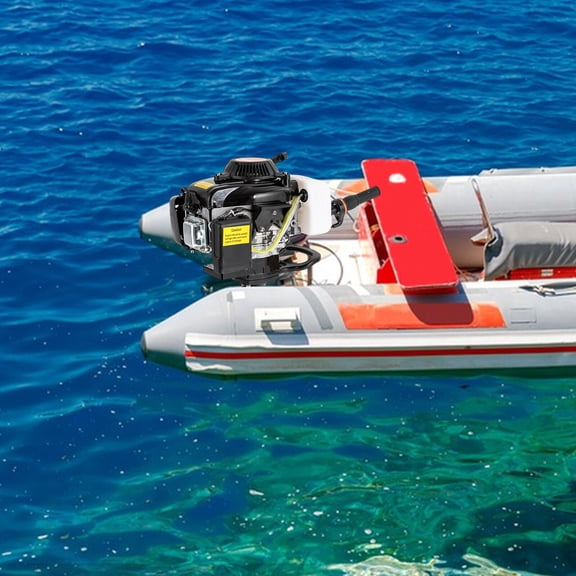 4HP Gasoline Outboard Motor, 4-Stroke Short Shaft Outboard Motor with Propeller, Air-Cooled Boat Engine, Complete Installation Kit & Storage Bag
