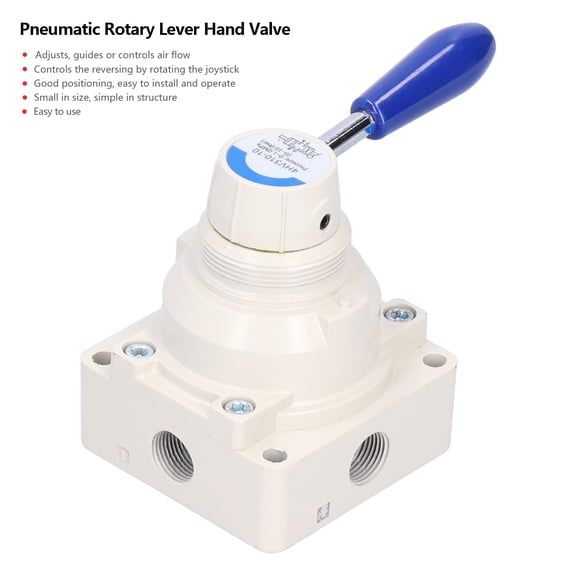 4HV310-10 Cast Iron 3-Position 4-Way Pneumatic  Lever Air Hand Valve with Threaded Connection
