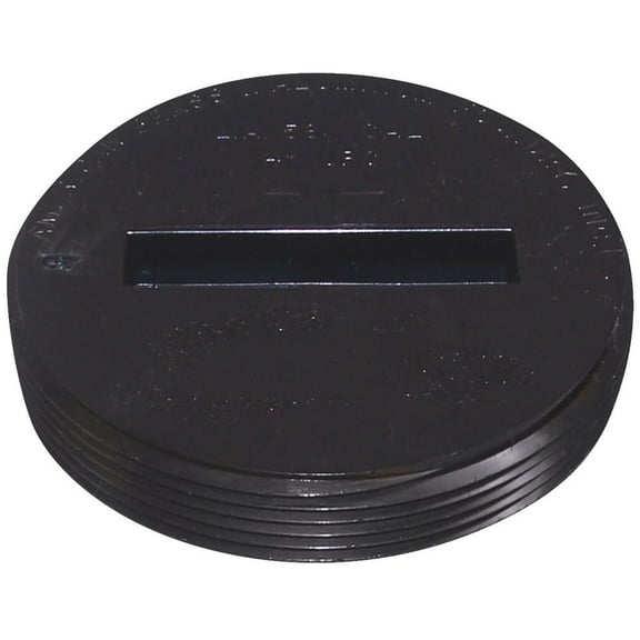 Genova Products 4 In ABS Counter Sunk Plug Cleanout - ABS Fitting - 4 In