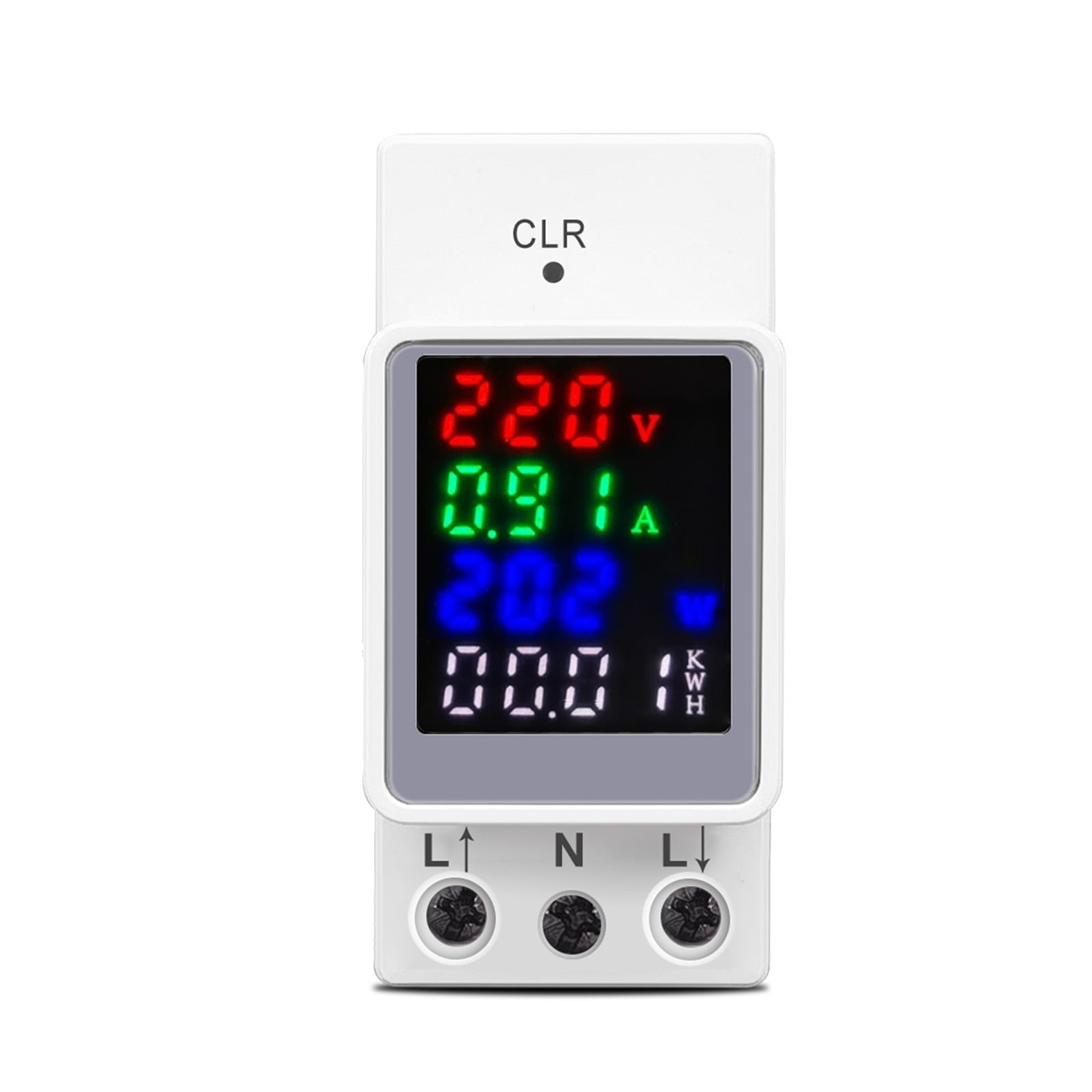 4IN1 Din Rail AC 100A Voltage Current KWH Electric Energy Monitor Meter Voltmeter Ammeter Wattmeter ,Easy to Install