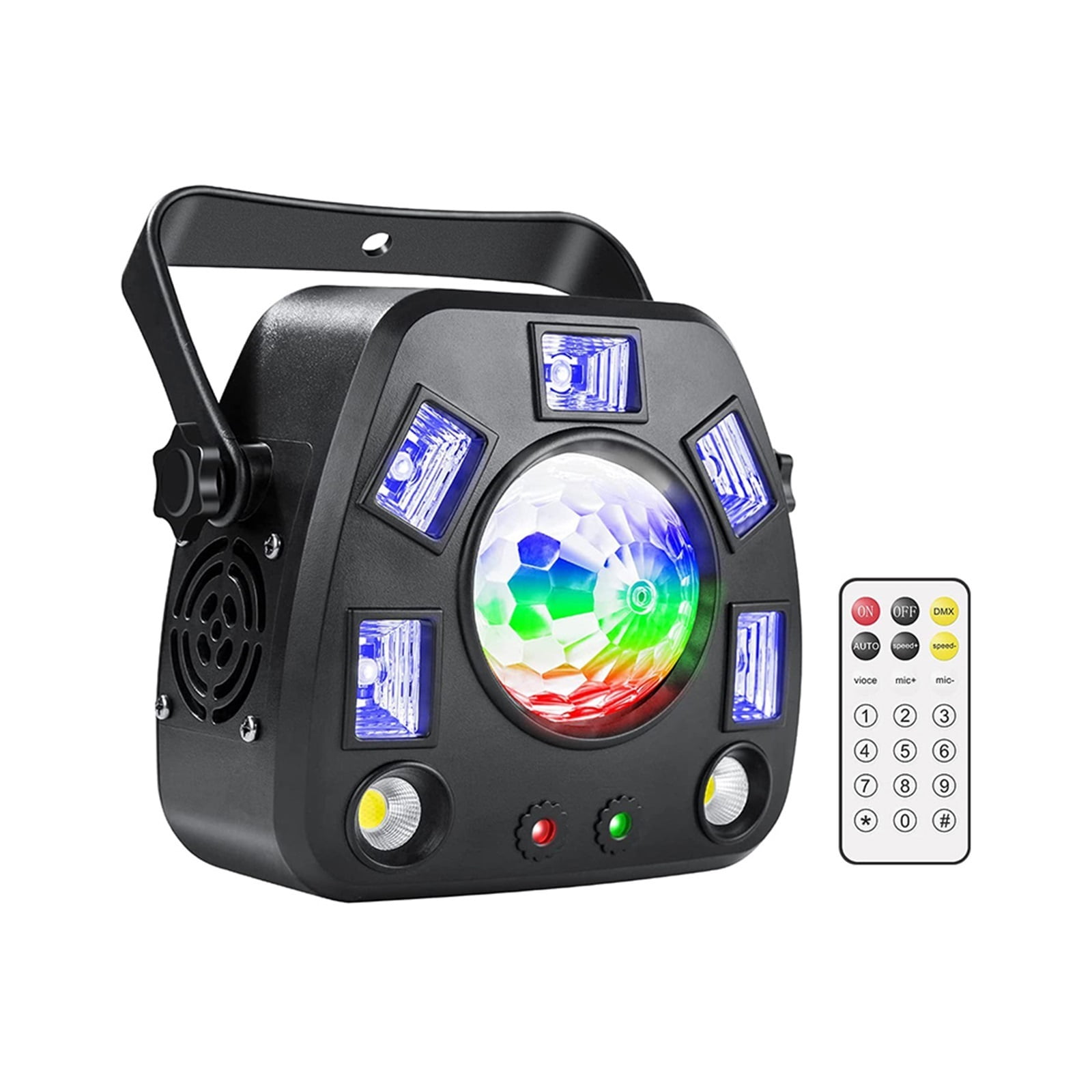4IN1 LED DJ Party Lights Remote Pattern Projector Strobe Magic Ball UV ...