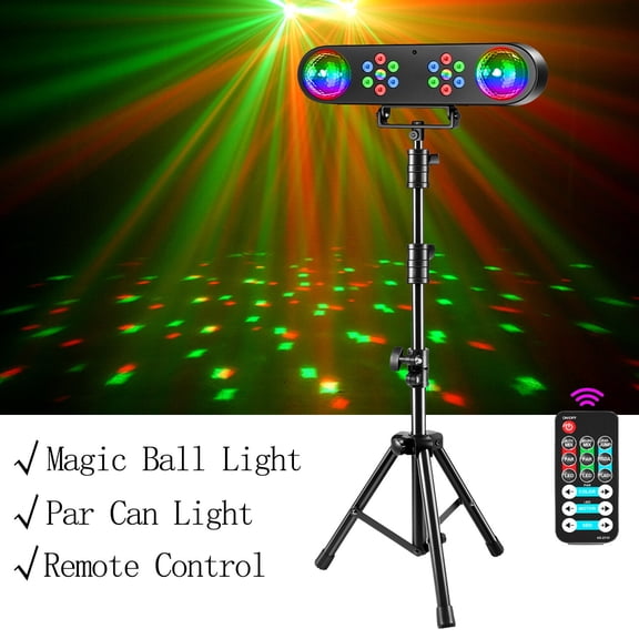 4IN1 RGBW Disco Ball Lights Stage Lighting System DJ Lights w/Tripod Stand US