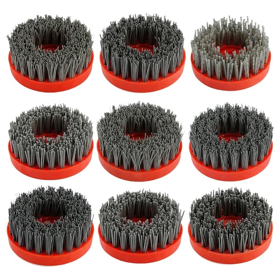4Inch/110Mm M14 Circular Abrasive Nylon Brush Stone Polishing Granite Marble Cleaning Workshop Power Tool Grinder Wheel Brush 1000# Smile Home