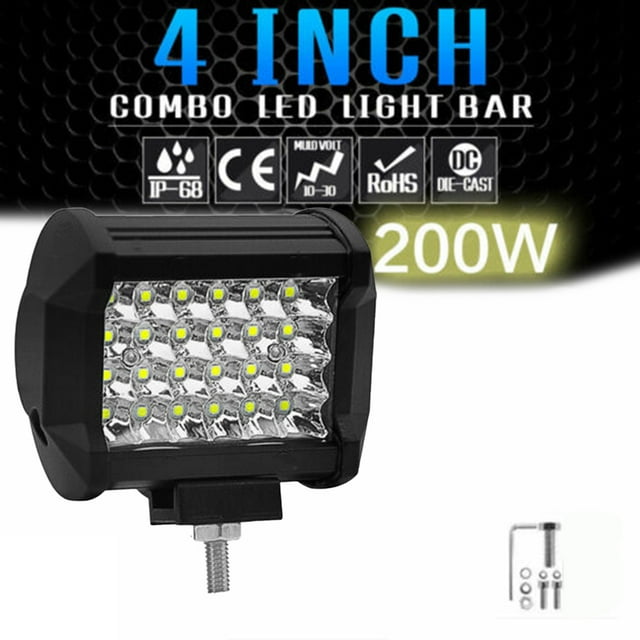 4Inch 72W 12V 24V LED Car Working Light Spotlight Bar Night Driving