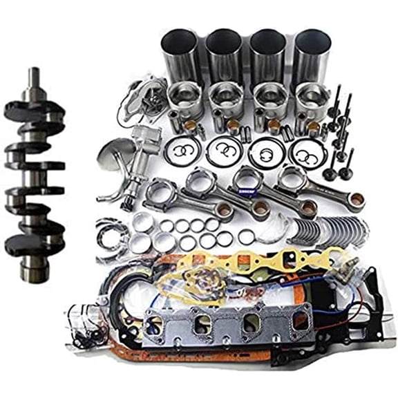 Seapple 4JB1 2.8L Rebuild Kit&Oil Pump&Connect Rods&Water Pump Compatible with Isuzu Mustang Bobcat 843 853 1213 960 2060 Loader Kobelco SK60