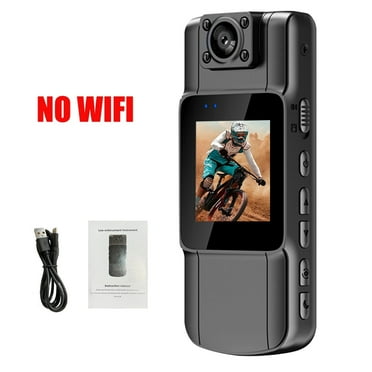 4K 1080P HD Wifi Mini Camera Handheld Back Clip Law Enforcement IR Night Vision Smart Portable Camera Car Recorder (1080P NO WIFI,Add 128GB)
