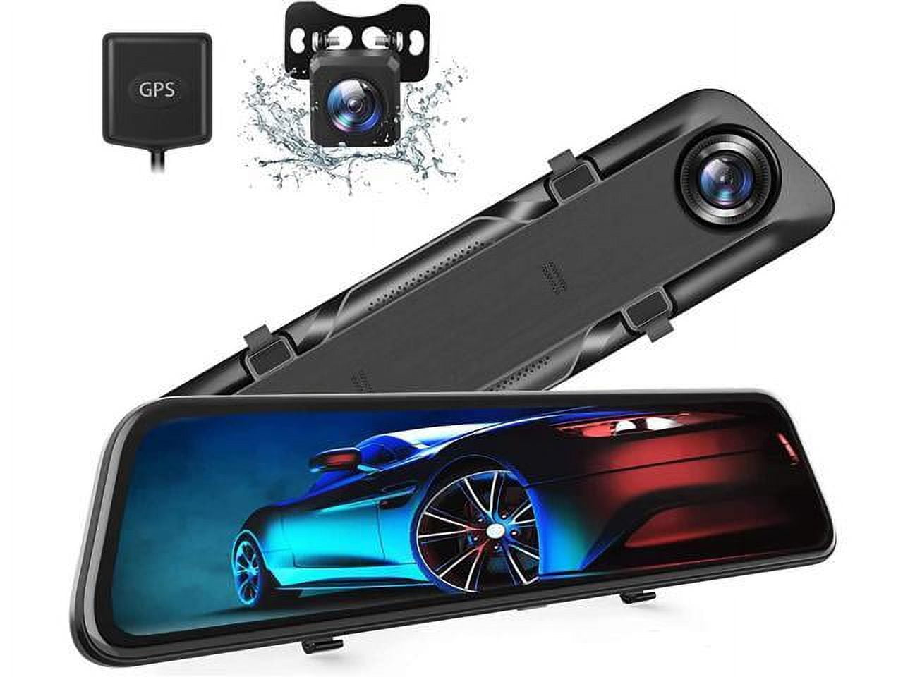 4K 12" Rear View Mirror Camera, Backup Camera, GPS, Superior Sensor for