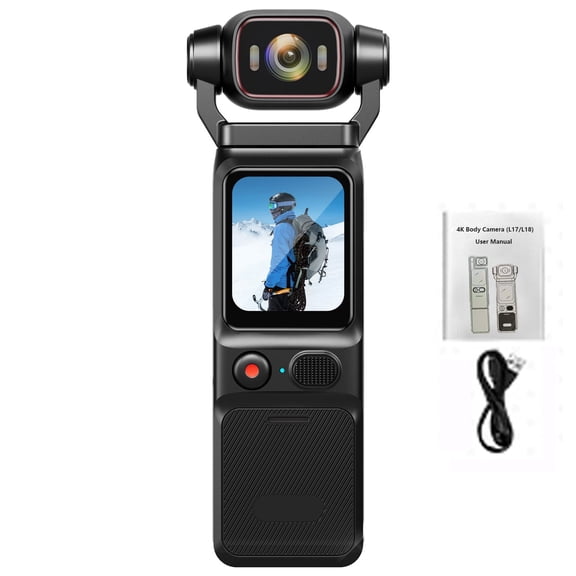 4K/30FPS 48MP vlogging Camera Pocket Action Camera with 6-Axis Stabilization 180 Rotatable Lens 160 Wide Recording WIFI Digital Vlog Camera for YouTube Travel Creators