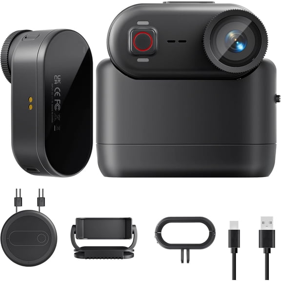 4K 30FPS Vlogging Camera, 64GB POV Camera with 33FT Waterproof, 20MP Tiny Actioncamera 6-axis Stabilization, 150 Hands-Free Sport Cam, Lightweight Thumb Bodycam 4.5hr Battery Life, Mount Anywhere