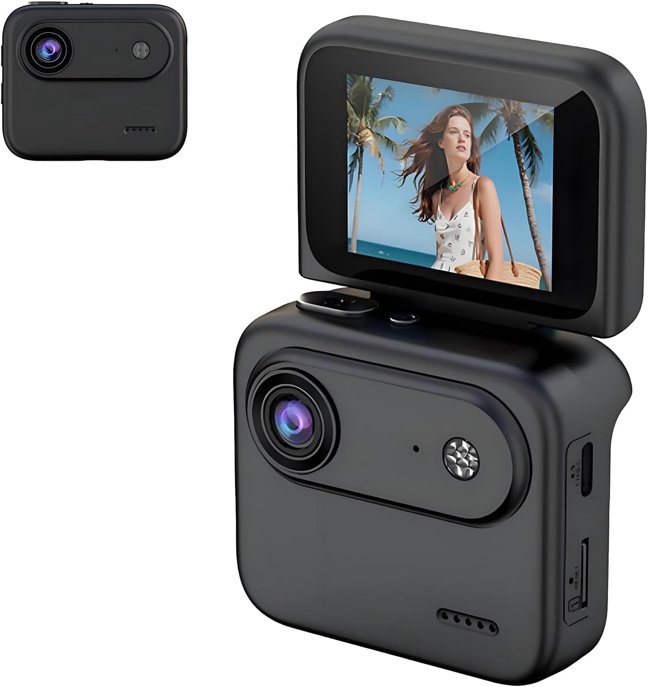4K 360° Panorama Action Camera, Flip Screen with Image Stabilization ...