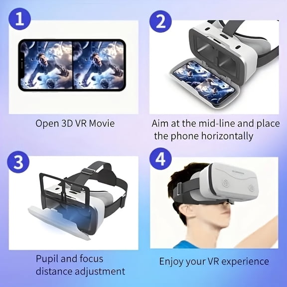 4K 3D VR Headset - 120Hz Smooth Display, 110FOV Immersive View, Dual Pupil & Focus Adjustment, Perfect Valentine's Gift for Couples' Movie & Gaming!