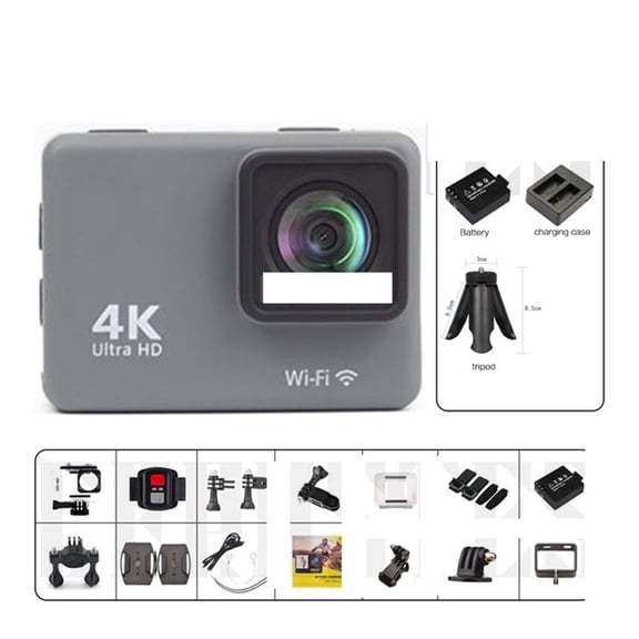 4K/60FPS Anti-shake Action Camera With Remote Control Screen Waterproof Sport Camera Drive Recorder ,Lightweight