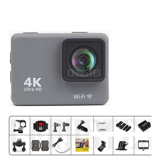 4K/60FPS Anti-shake Action Camera With Remote Control Screen Waterproof Sport Camera Drive Recorder