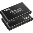 thumbnail image 1 of HDMI Switch 3 in 1 Out, 4K@60Hz HDMI Selector with Remote Control, 3 Ports HDMI Switcher, Perfect for Full HD 4K 1080P 3D Video Roku Fire TV Blu-ray Players Stick Apple PS4/PS5 Xbox Chromecast (black, 1 of 8