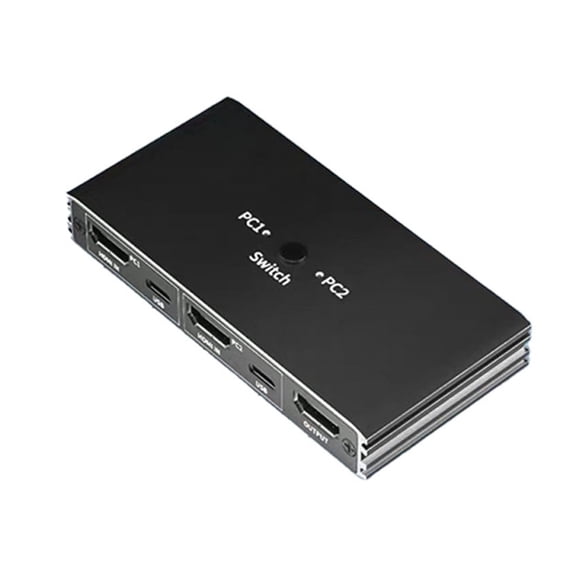 4K 60Hz 2K 120Hz KVM Switch 2 PC 1 Monitor, Ultra HD Video Hub with Remote