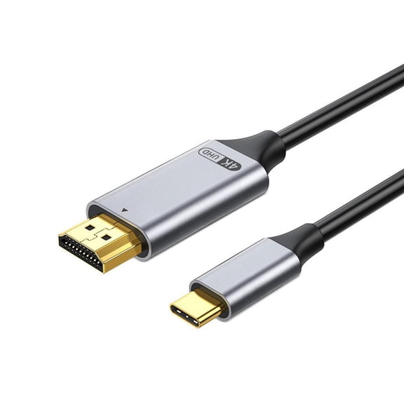 4K 60Hz GoldPlated TypeC to HD AudioVideo Cable 2M, Transfer Wire for Laptop Phone Tablet toward Monitor TV Projector
