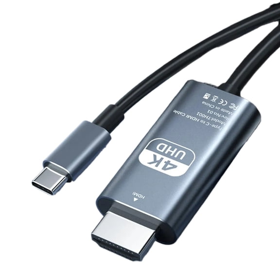 4K 60Hz HD Video Conversion Cable Typec To Hdmi Same Screen Cable TV Computer 2 Meters Braided Screen Projection Cable