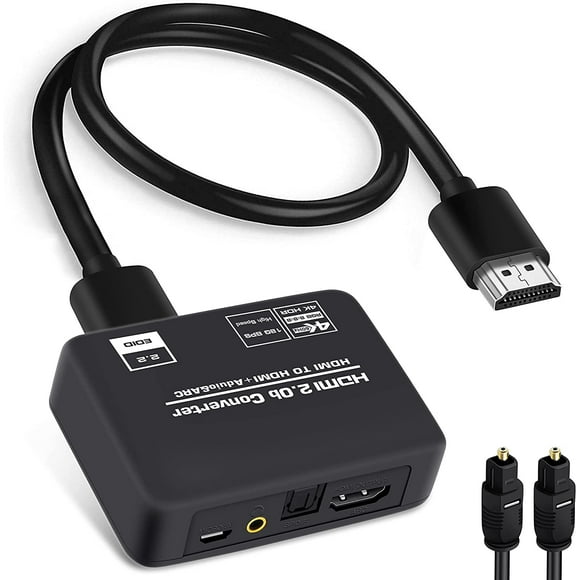 4K@60Hz HDMI 2.0b Audio Extractor - HDMI + Toslink SPDIF + 3.5mm Output