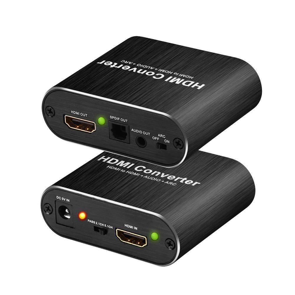 4K@60Hz HDMI Audio Extractor - HDMI + Toslink SPDIF + 3.5mm AUX Output ...