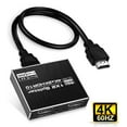thumbnail image 1 of 4K@60Hz HDMI Splitter 1 in 2 Out, AUBEAMTO Aluminum HDMI Splitter for Dual Monitors Duplicate/Mirror with Same Image, 1x2 HDMI2.0b Splitter HDCP2.2 for Xbox, PS5, Roku (1 Source onto 2 Displays), 1 of 7