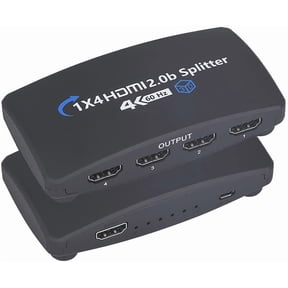 4K@60Hz HDMI Splitter 1 in 4 Out,AUBEAMTO Hdmi Video Splitter 1x4 V2.0b Powered, Support 1080P@120Hz Duplicate/Mirror Screen Monitor, Ultra HDR for Xbox, PS3/PS4 Game Consoles (1 Input to 4 Outputs)
