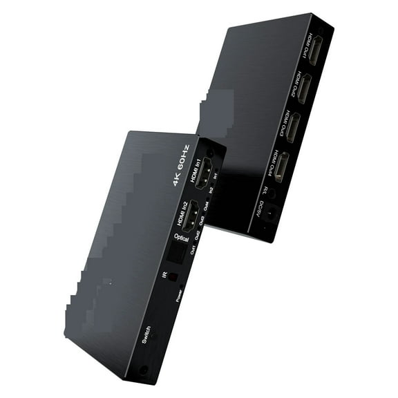 4K 60hz HMI Switch Splitter 2x2 2x4 HMI Switcher 3.5mm Aud 3D Video Converter For PS4 DVD TV Box PC To 2 4 Monitor Projector ,Effortless Switching