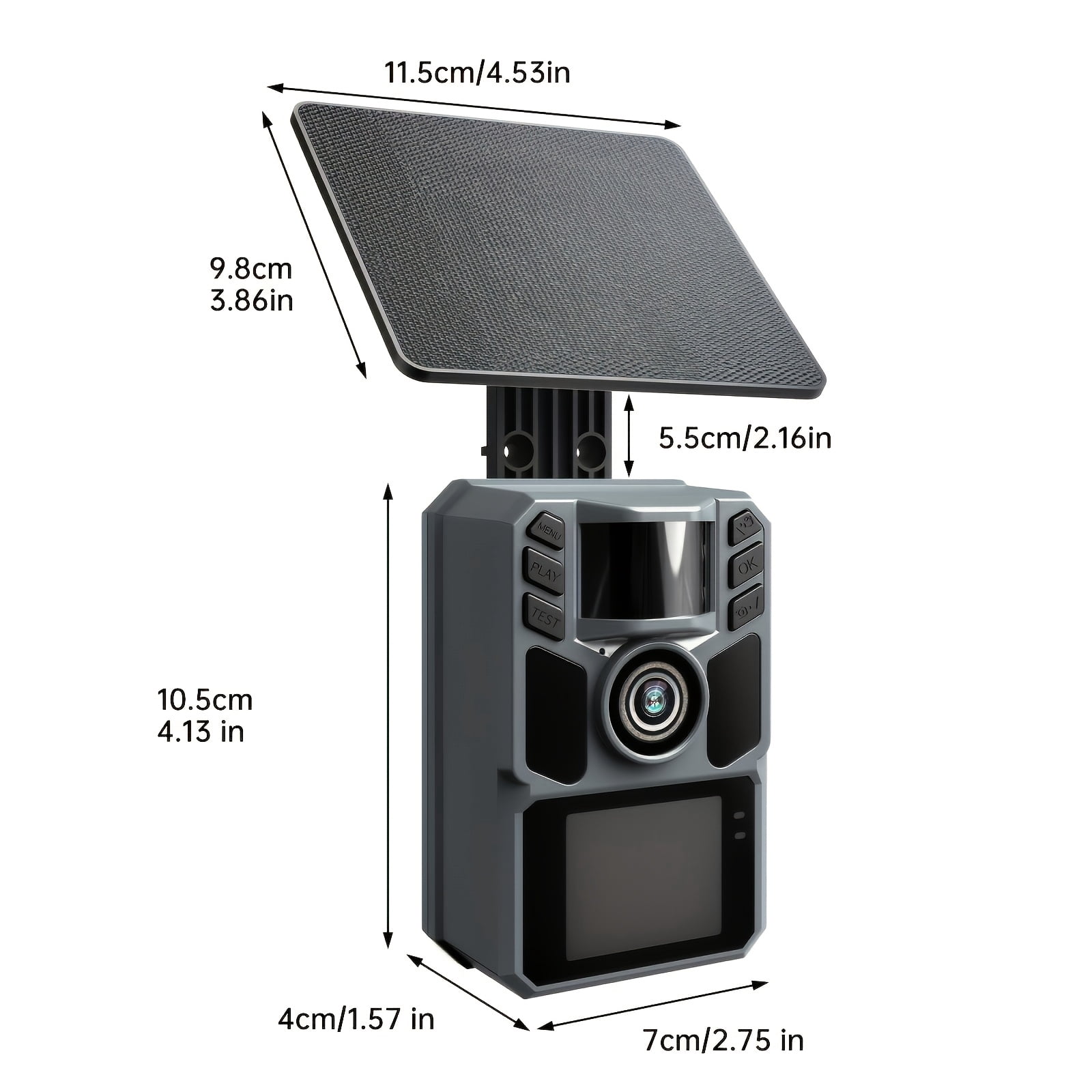 4K 64MP Hunting Trail Cameras Solar Game Trail Cam-130-Degree Wide Angle Deer Wildlife Monitoring with Night Vision Built In 5000mAh Battery 0.2s Trigger Time Camera