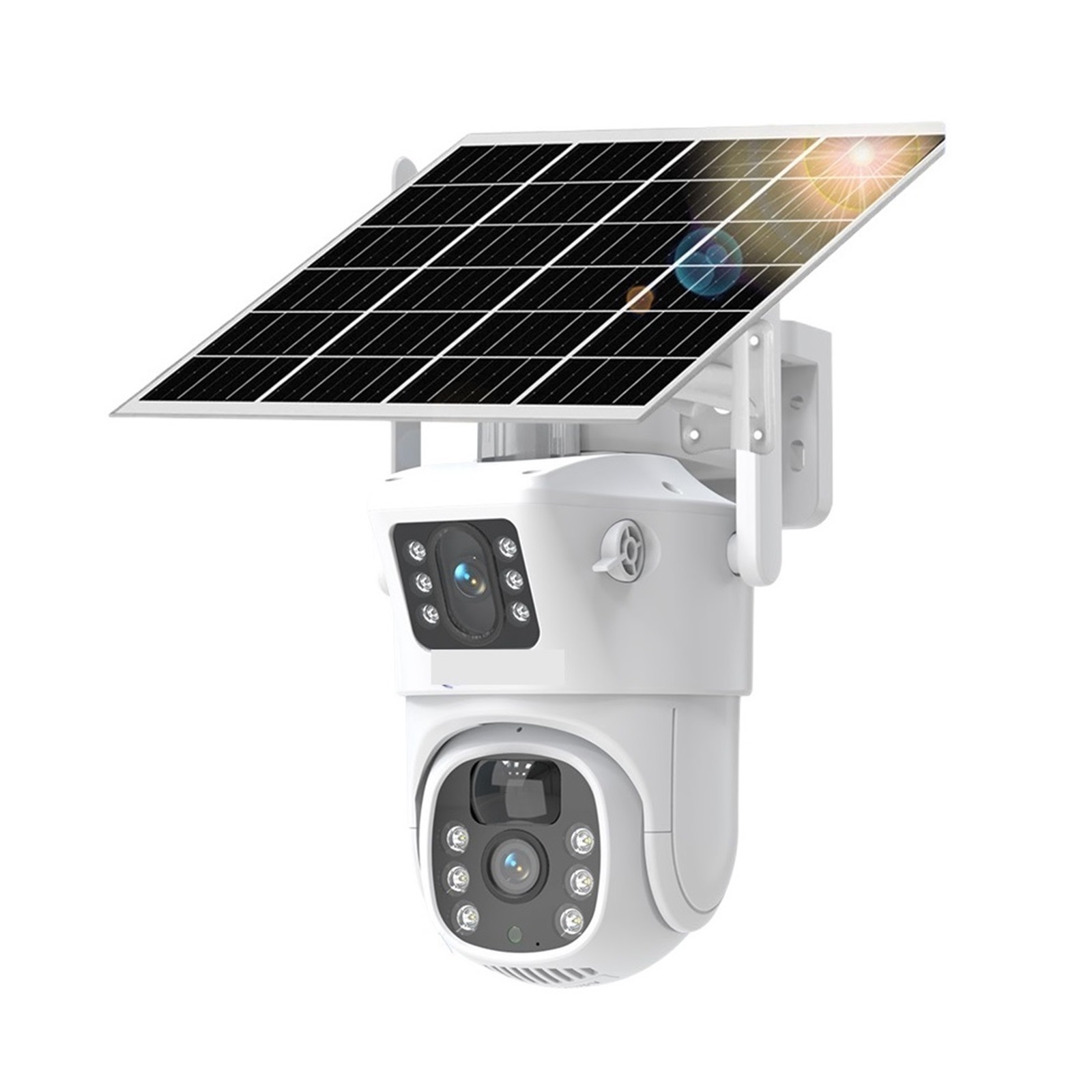 4K 8MP Dual Lens PTZ Solar Camera Dual Screen PIR Human Detection Outdoor Battery Secuity Surveillance IP Camera ,Multifunctional Cameras for Security