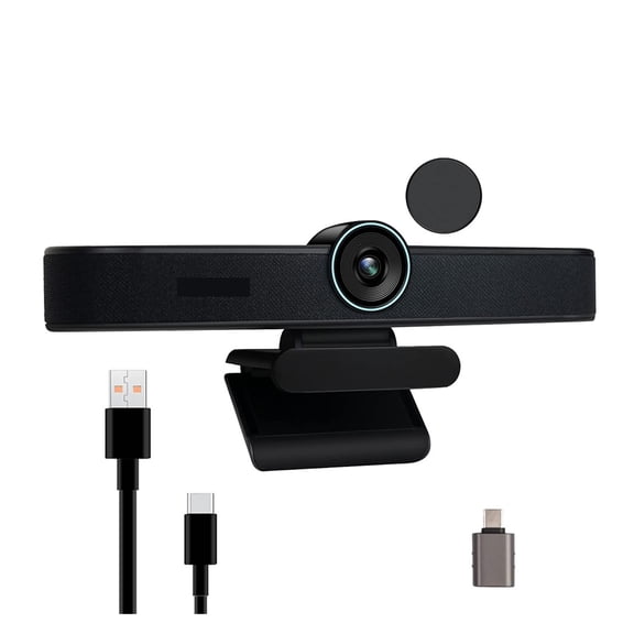 4K 8MP EPTZ Webcam With Auto-Framing USB PC Webcam With Microphones And Speaker 5X Digital Zoom EPTZ Web Cam 120° FOV ,HD Video