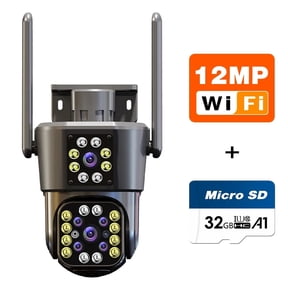 4K 8MP HD PTZ Camera Outdoor 6MP Dual Lens Dual Screen AI Auto Tracking IP Camera CCTV Audio Video Surveillance P2P
