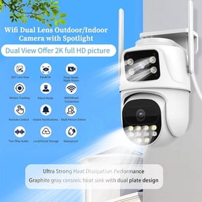 4K 8MP HD Wifi PTZ Camera Outdoor Dual Lens Dual Screen AI Auto Tracking IP iCSee Camera CCTV Audio Video Surveillance