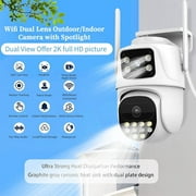 4K 8MP HD Wifi PTZ Camera Outdoor Dual Lens Dual Screen AI Auto Tracking IP iCSee Camera CCTV Audio Video Surveillance