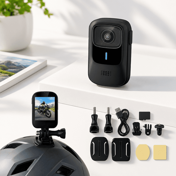 4K Action Camera AC-S2, Waterproof Sports Cam with Mount, 6-Axis Gyro Stabilization
