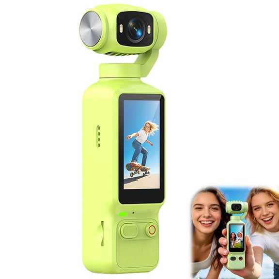 4K Action Camera with Rotatable Lens – 180° & 90° Adjustable, 200fps Slow-Motion, Pocket-Sized Vlogging Camera for Cycling, Travel, Sports